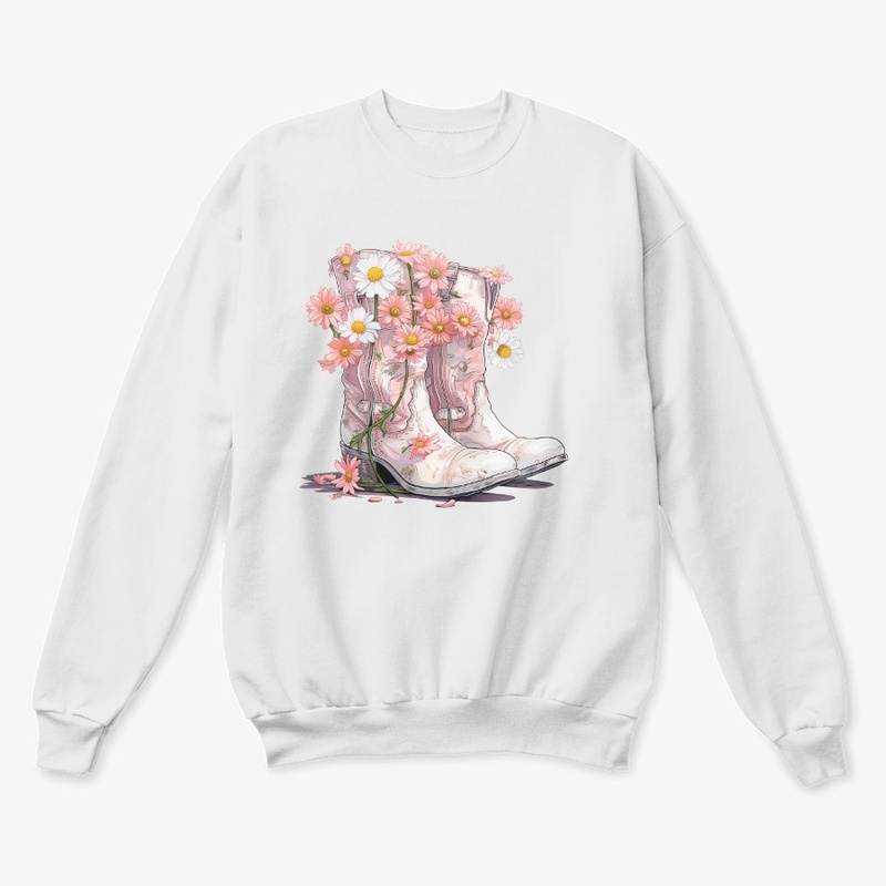 Pinkish flower boots