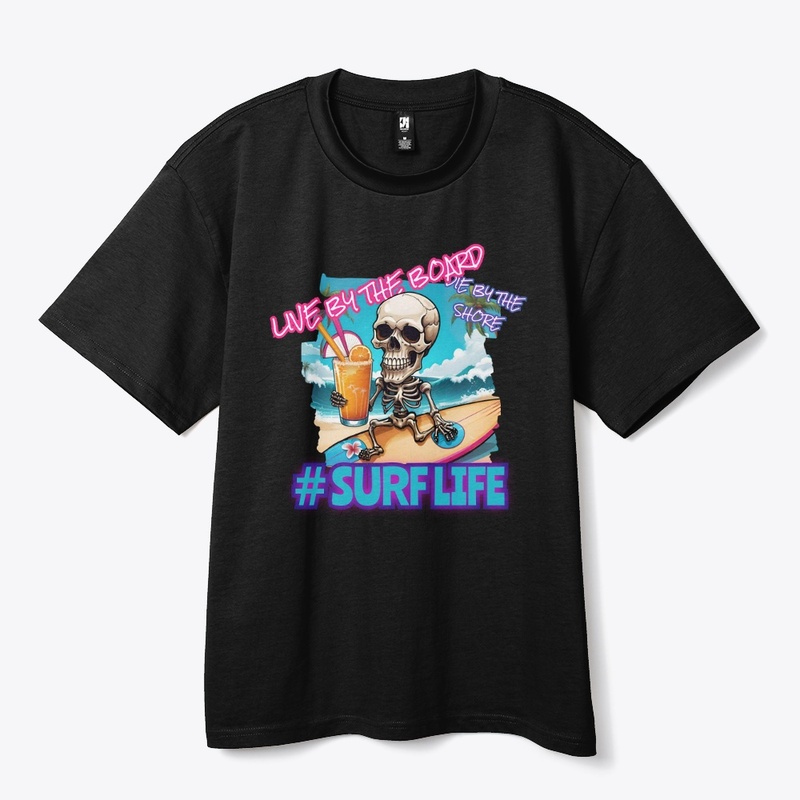 Surf life funny Beach neon Graphic Print