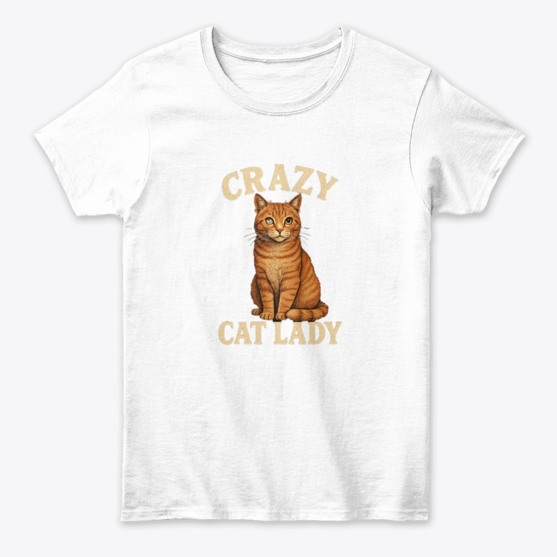 Crazy Cat Lady – Orange Tabby Tee