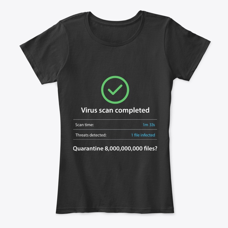 Virus scan completed, quarantine (dark)