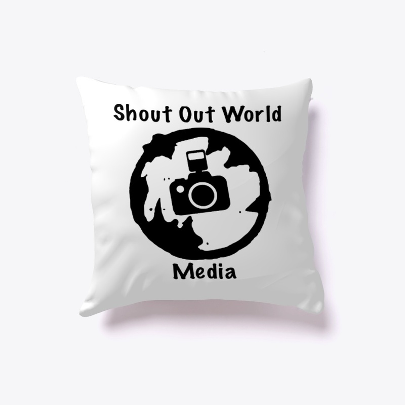 Throw Pillow - Black Logo