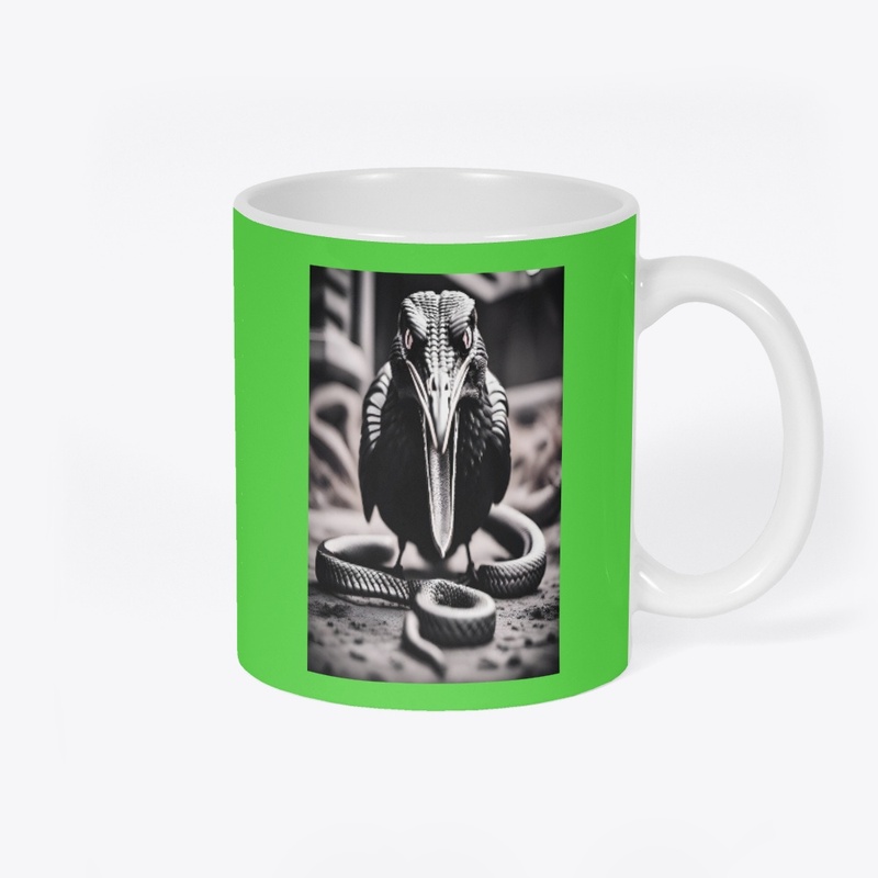 Eternal Dance: Majestic Hawk and Serpent