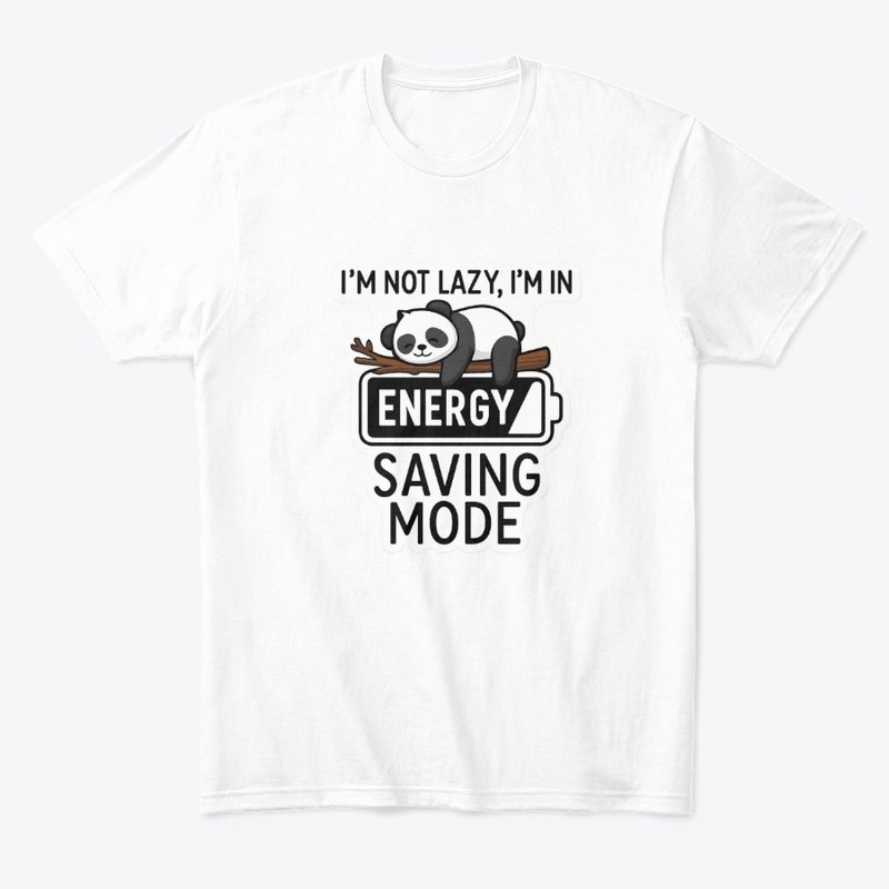 Energy Saving Mode Panda T-Shirt