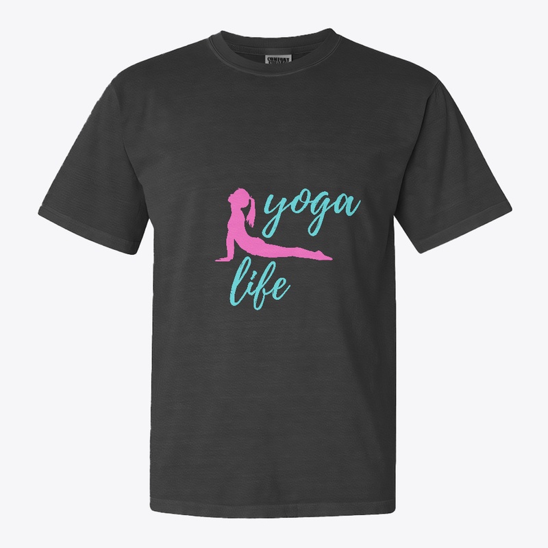 Yoga Life Pink and blue exersize tee