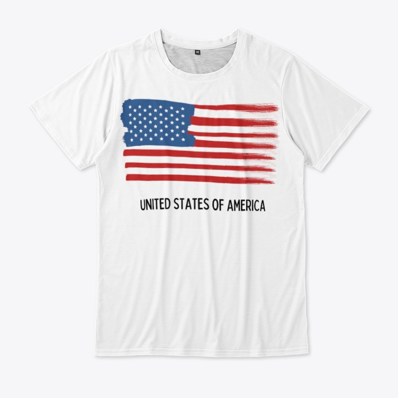 "united states america" white t-shirt 