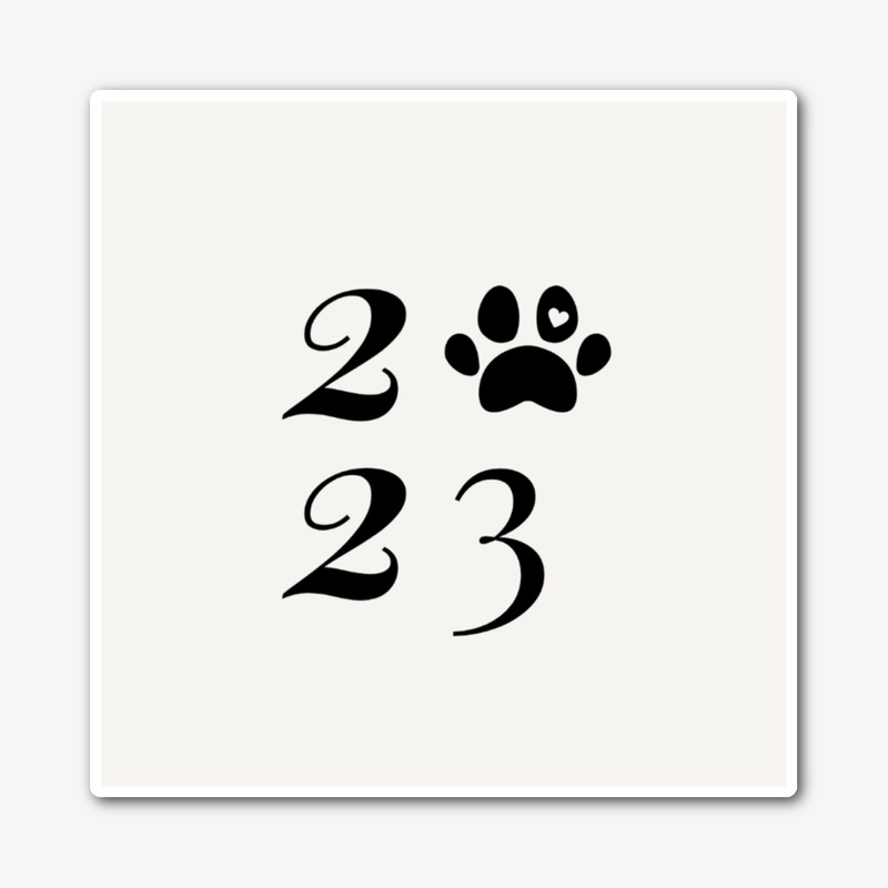 Ivory 2023 Dog Mom Sticker