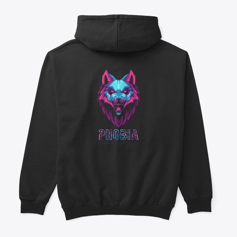 Phobia Design 1 Black T-Shirt Back