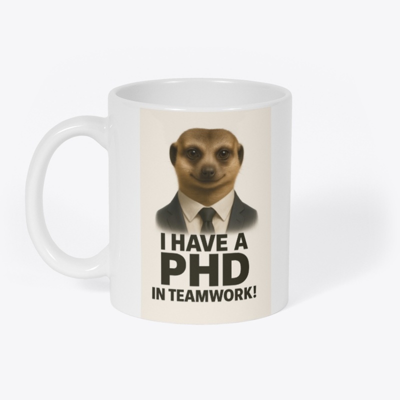 Funny Teamwork Meerkat – PhD Level