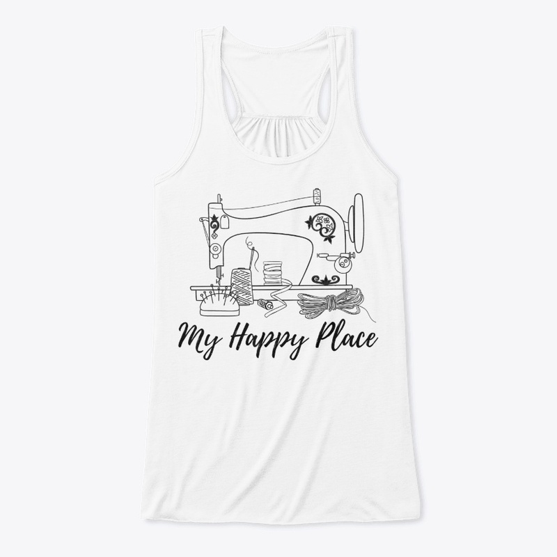 My Happy Place -blk- Sewing Machine Art