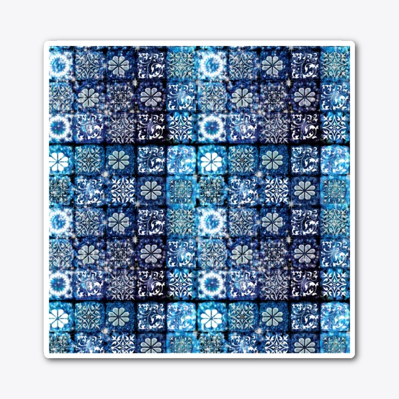 Blue Ice Crystal Motif