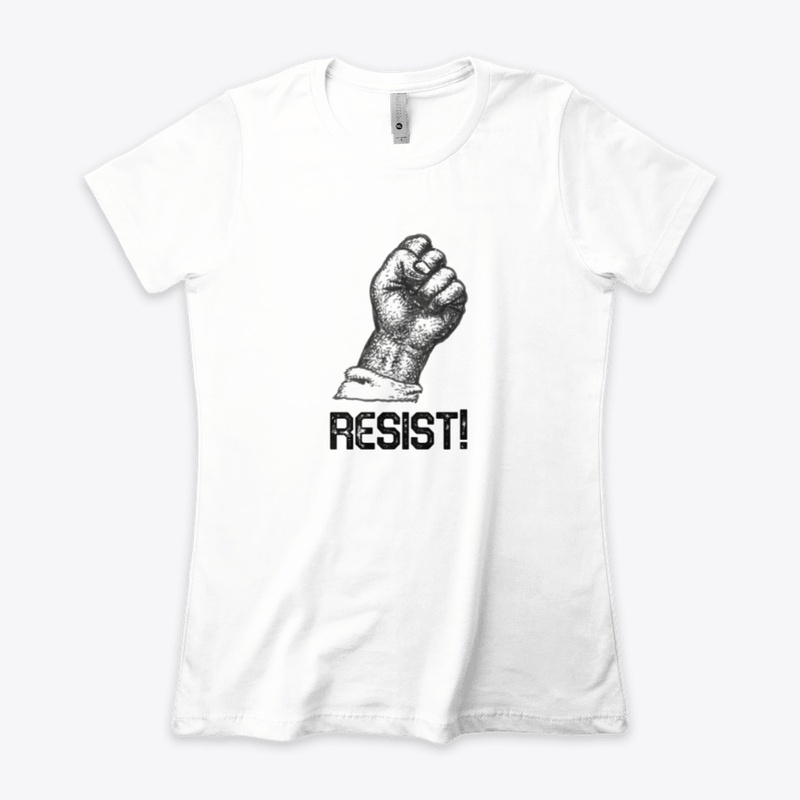 A Raised Fist with the Word Resist