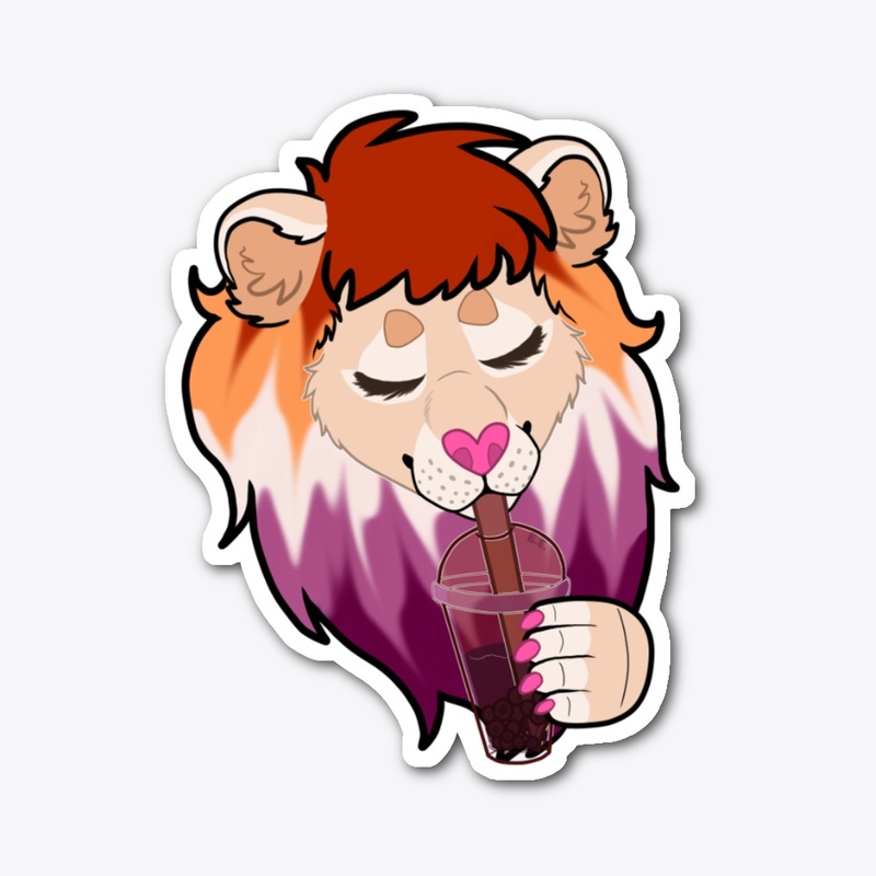 Bubble Tea Pride Lion (Lesbian)