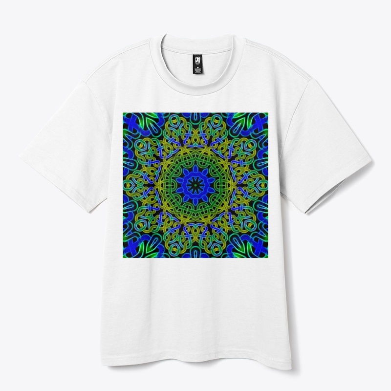 Blue Green Celtic Knot Kaleidoscope
