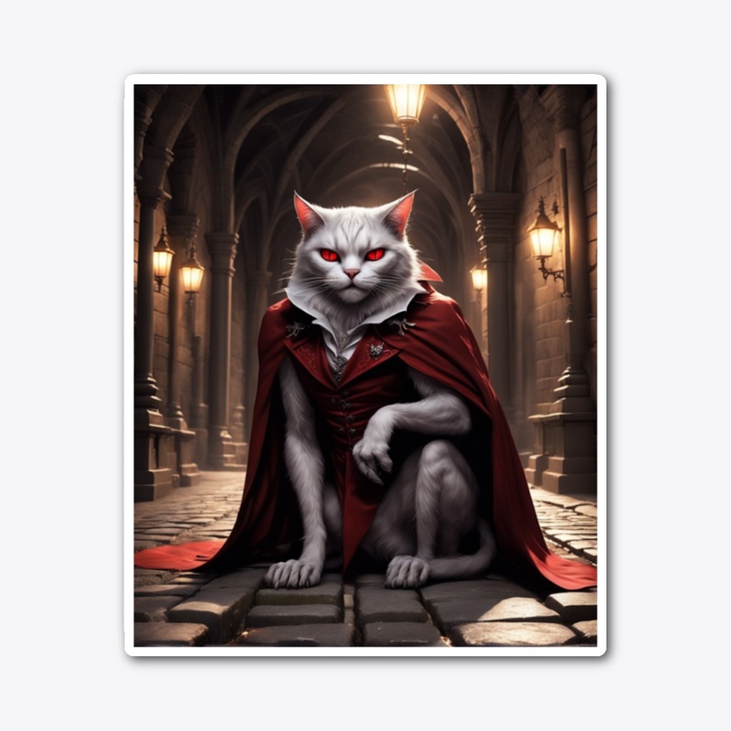 Vampire Cat in the Shadows