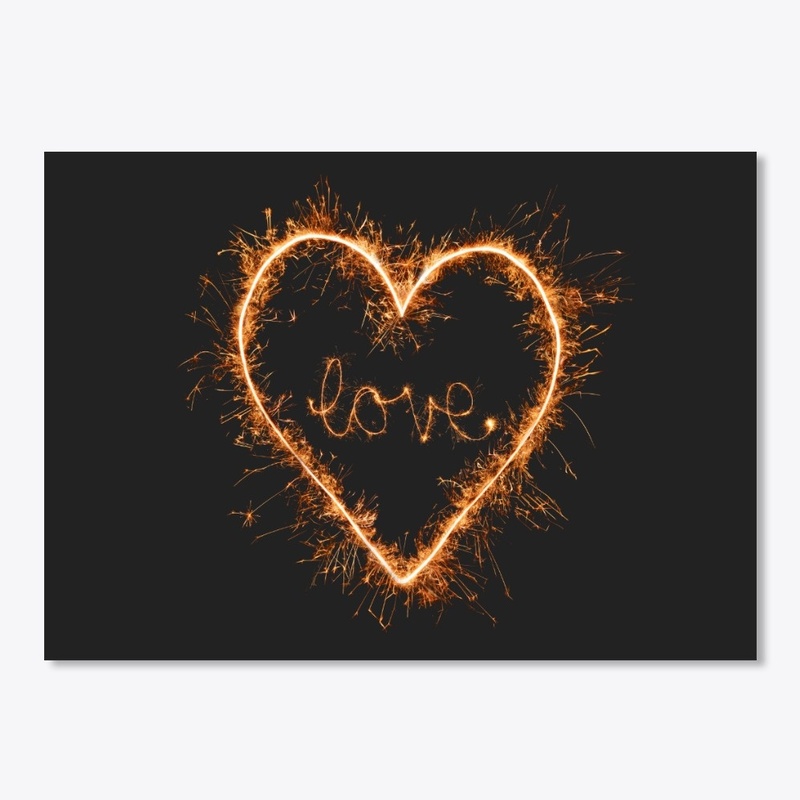 Women's Sparkler Heart Love Inspiration 