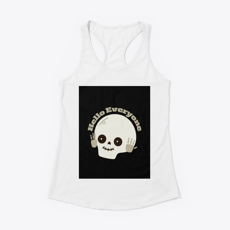 plain Skull printed t- shirt