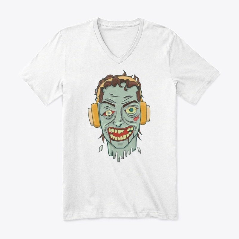 Music zombie head