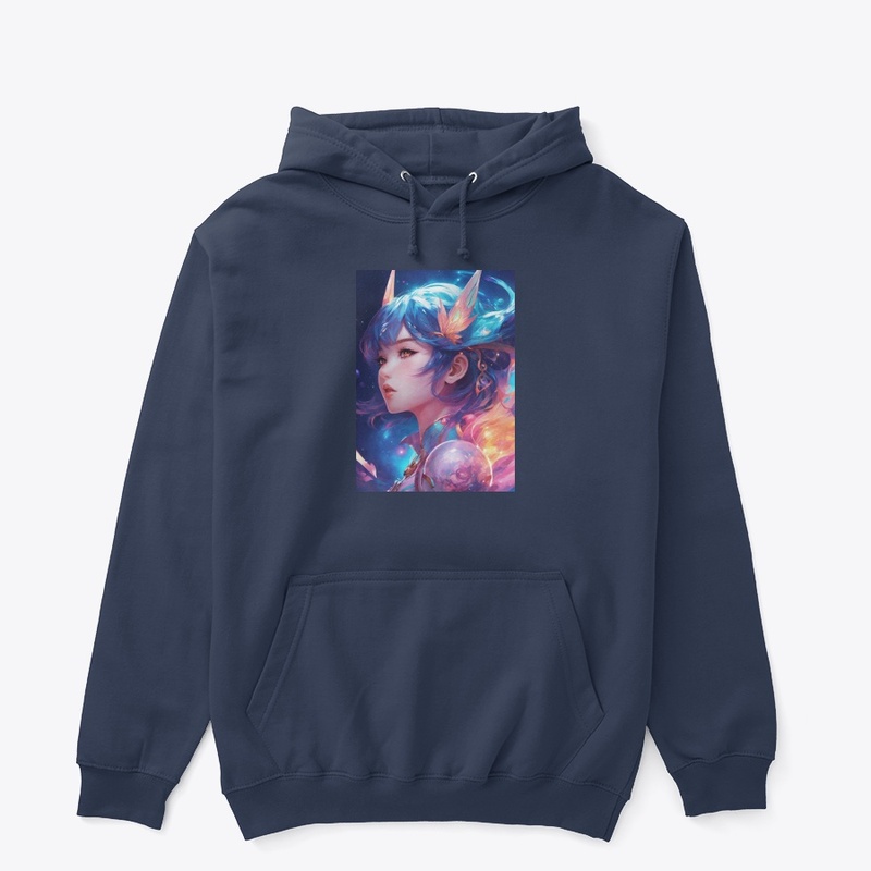 Abstract style anime art  magical girl 