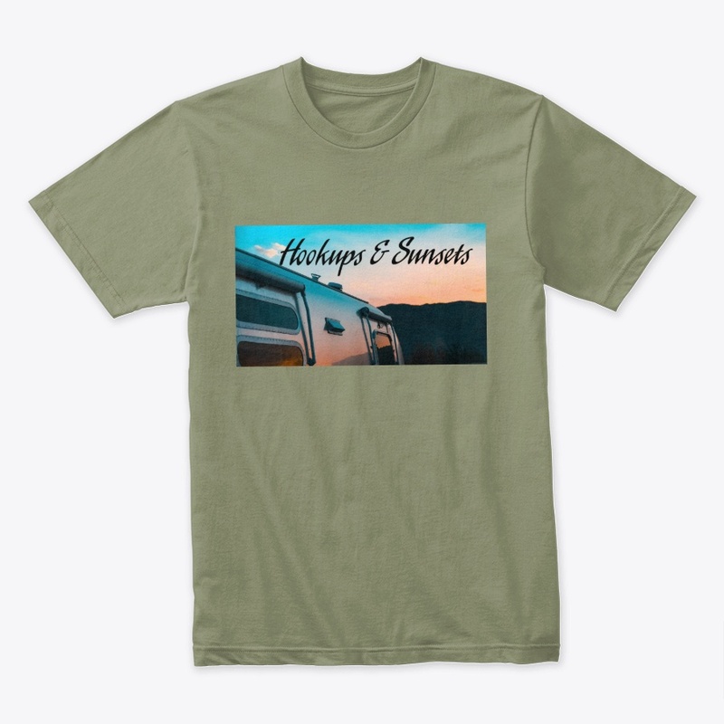 Guy's Hookups &amp; Sunsets Tees, Mugs