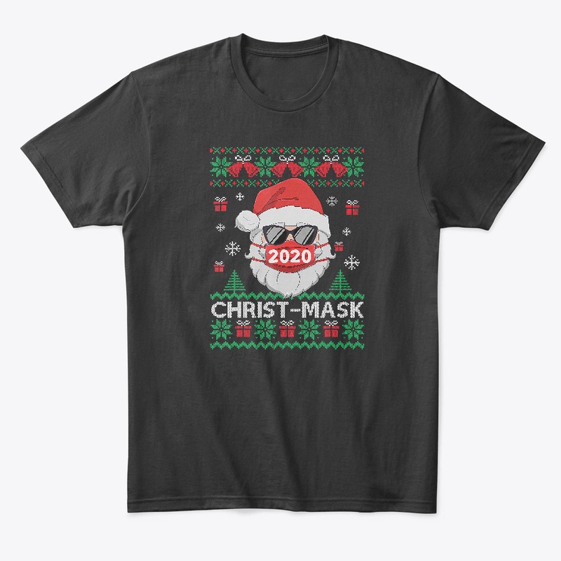 Santa Face Mask Ugly Christmas T-Shirt