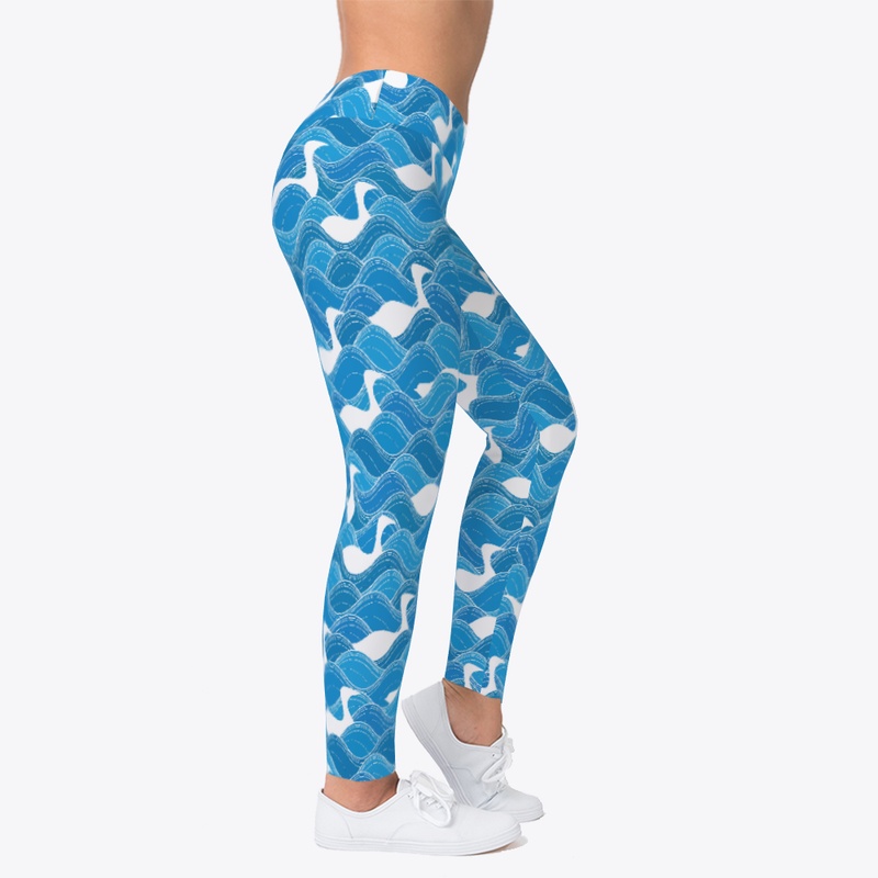 Wavey Ducks Animal Leggings