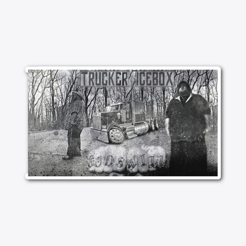 Trucker IceBox/Gods Will Die Cut Sticker