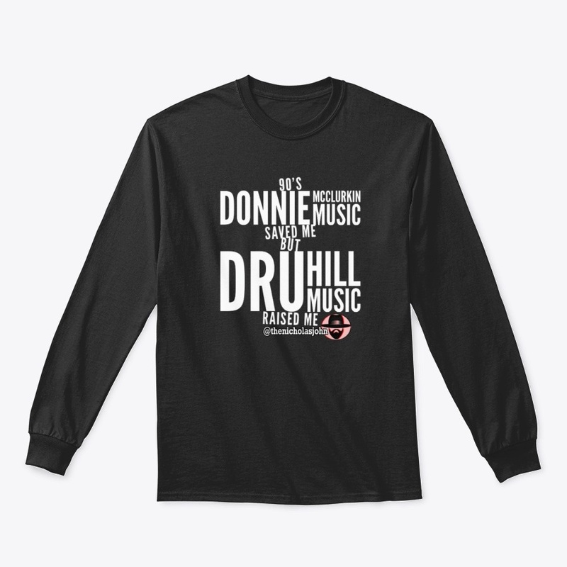 Donnie/ Dru Hill Music White Logo Tee