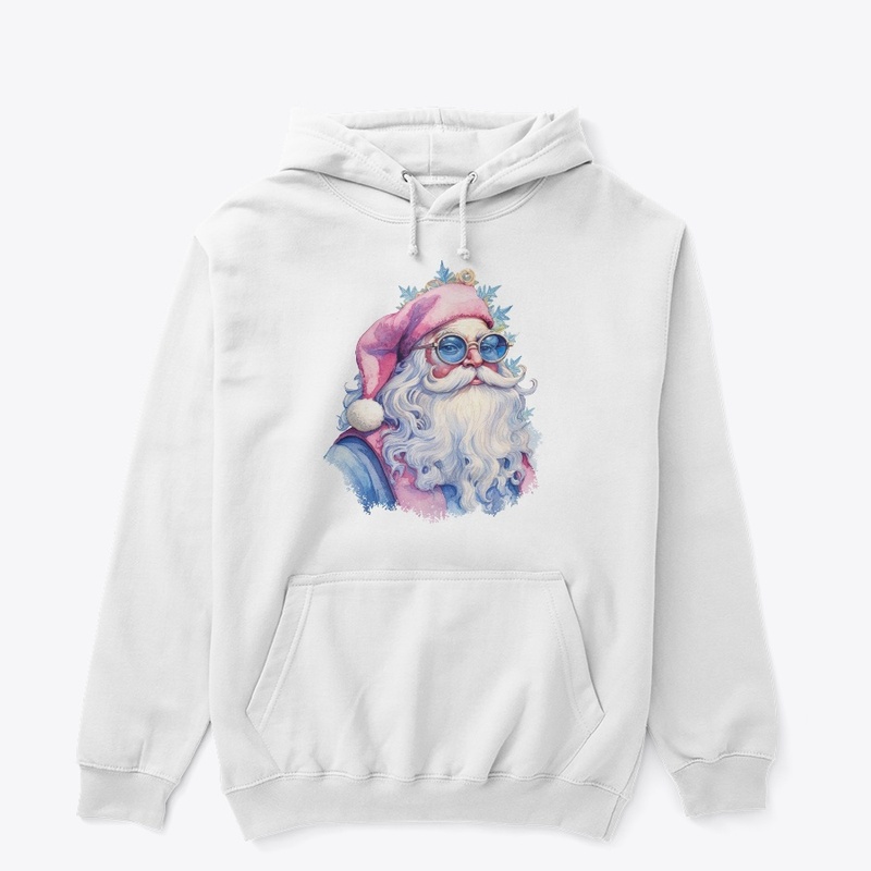 Christmas Hipster Santa with Sunglasses