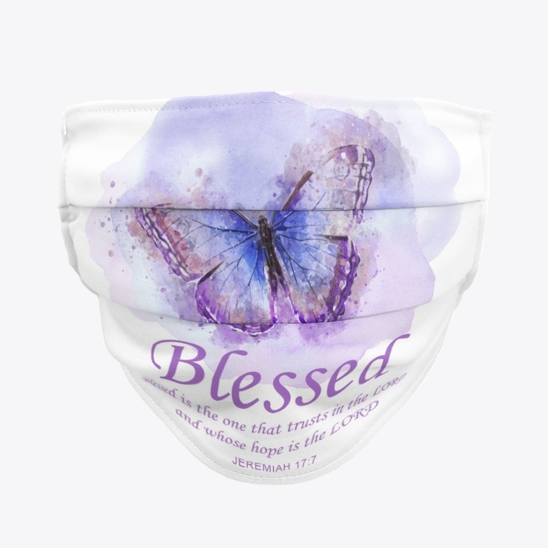 Womens Christian Butterfly Verse Blessed