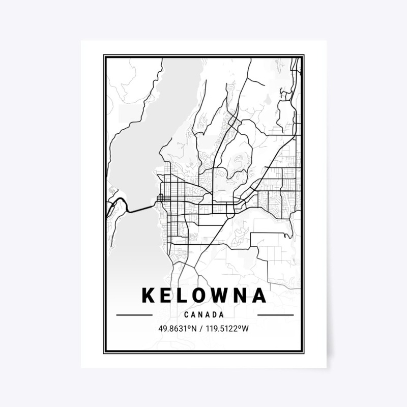 Kelowna Light City Map