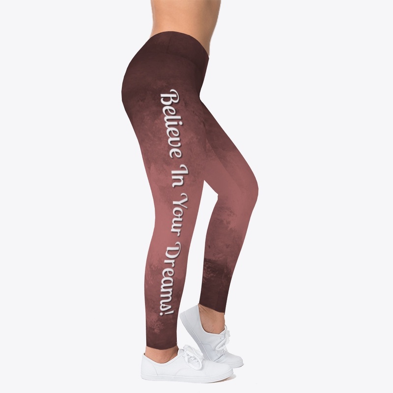 Believe In Your Dreams Leggings Red