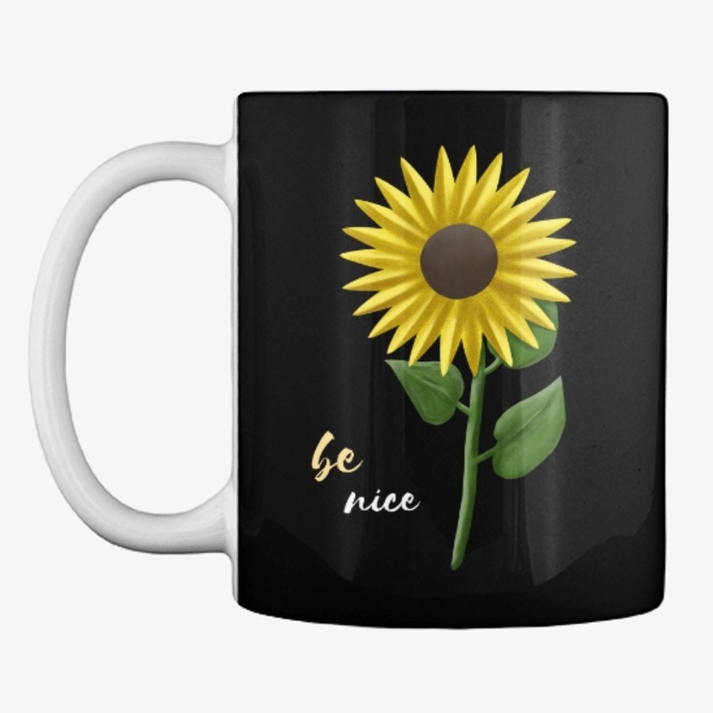 Be nice t-shirt - sunflower 