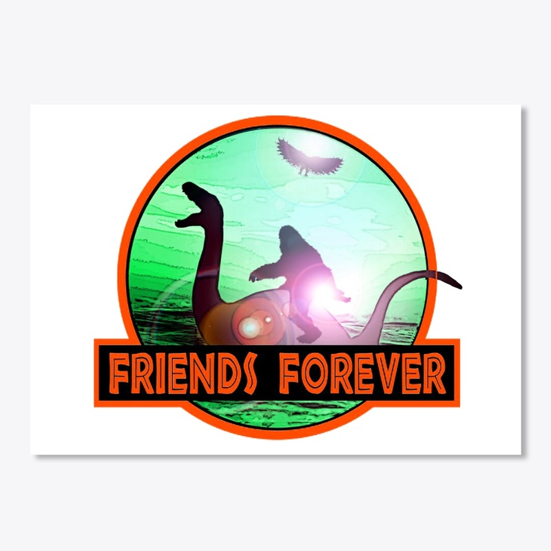 Bigfoot Friends 4ever Sticker