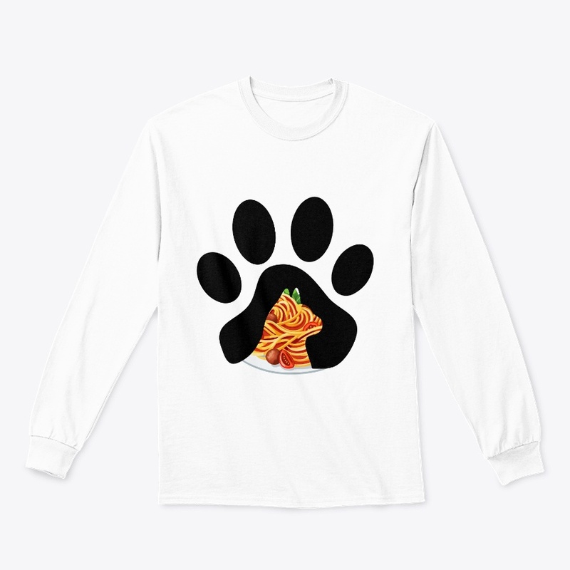 cat with spaghetti classic tshirt