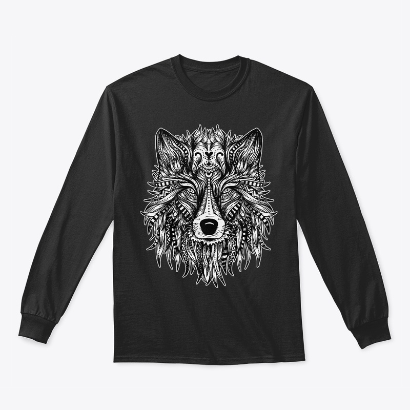 Mandala Style Coolest Tribal Wolf
