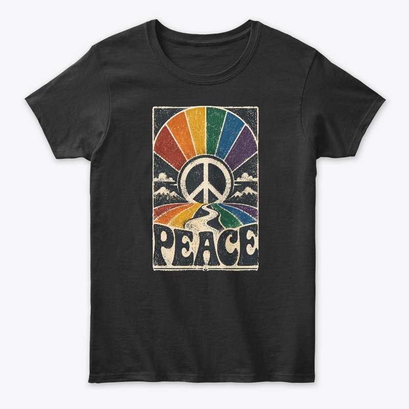Retro Peace Sign 70s Hippie Vibes