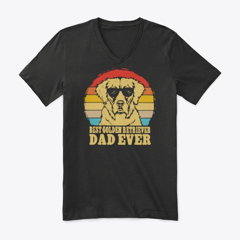 Best Golden Retriever Dad Ever Vintage