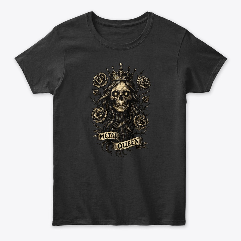 Metal Queen | Gothic Skull & Roses Art