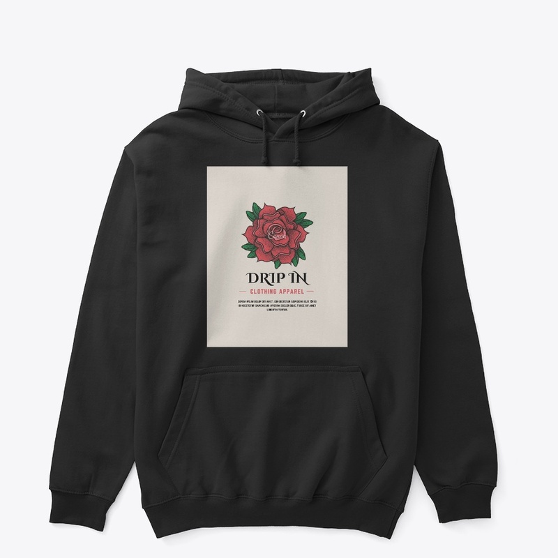 Rose petal drip in clothing apparel 