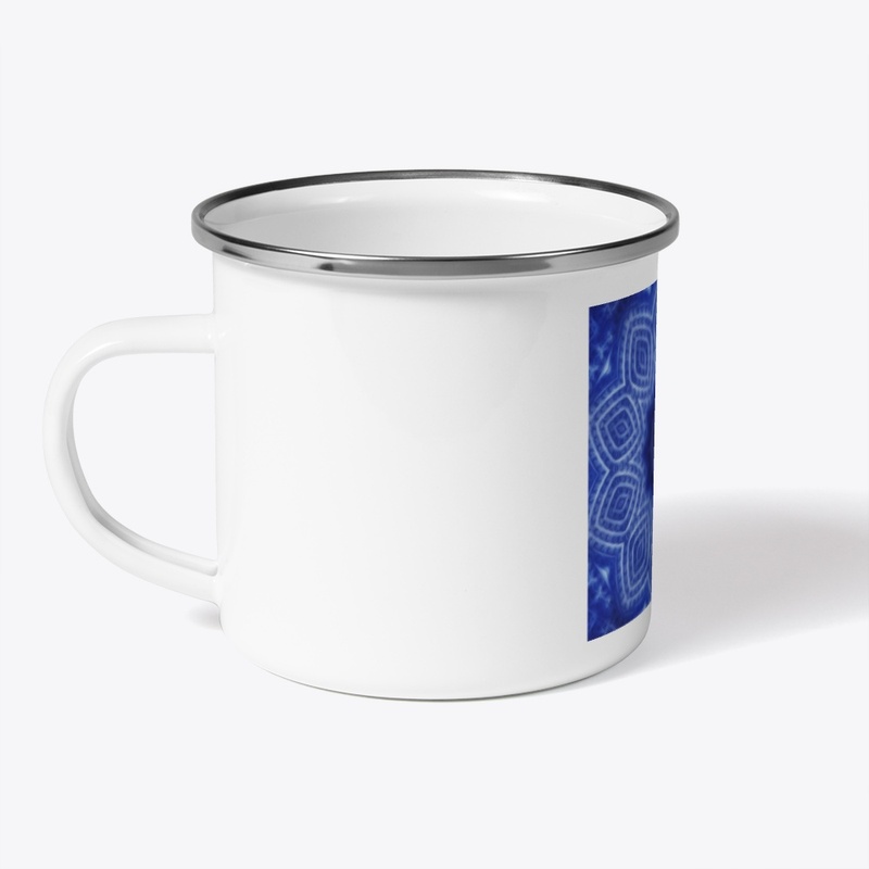 Blue and White Striped Kaleidoscope 