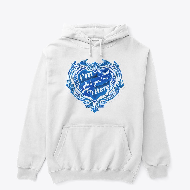 Baroque Heart pottery blue hoodie