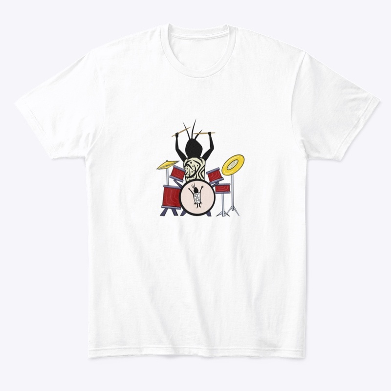 Cute Drummer Performing Solo with Drums 