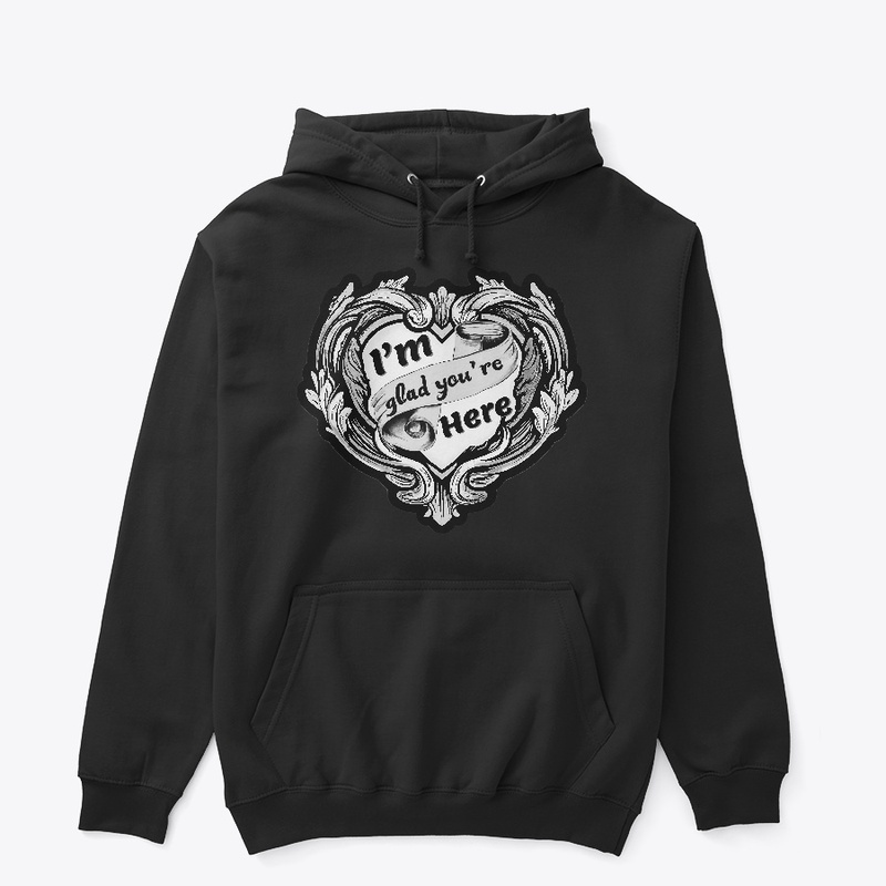 Baroque Heart monochrome hoodie