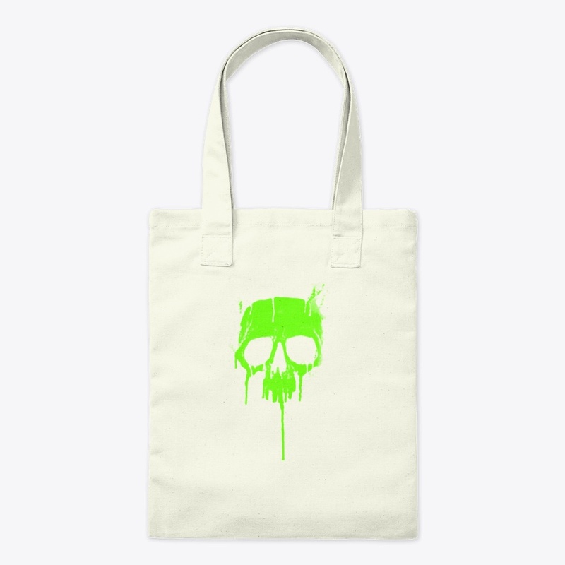 Classic Metal Graffiti Skull - Dripping