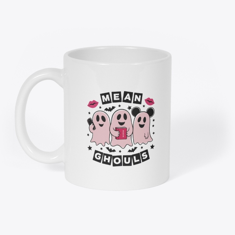 Mean Ghouls Cute Pink Ghost