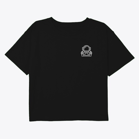 Anewworld Cropped Tee Black T-Shirt Front