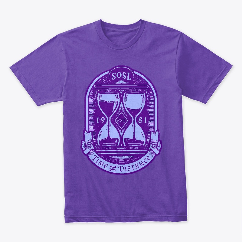 TIme is not distance tee in lavender