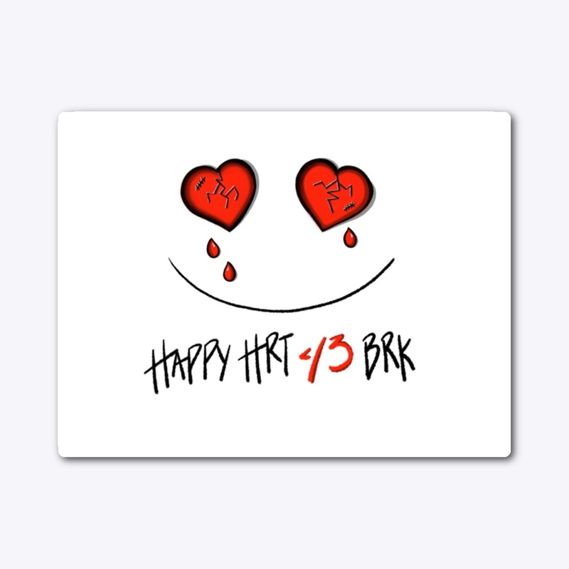 Happy Heart Break Die Cut Sticker
