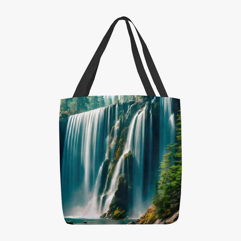 Mystic Sunlit Cascade