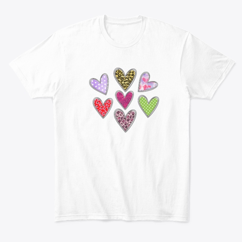 Heart shape t-shirt design